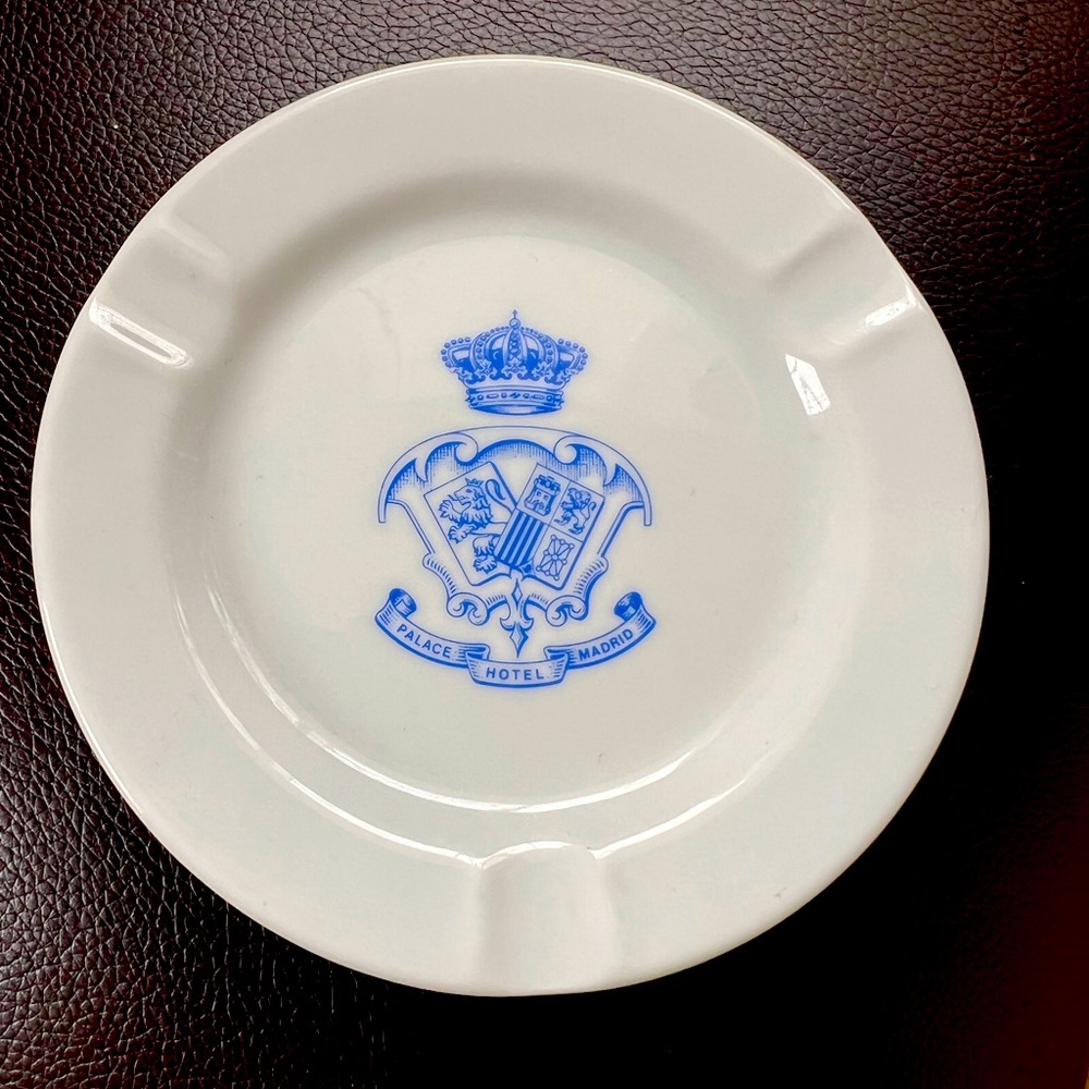Vintage PALACE HOTEL MADRID SPAIN Ceramic Ashtray